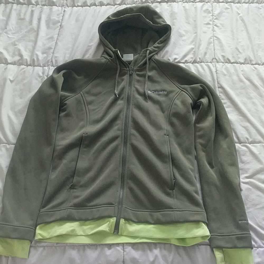 Columbia olive fleece jacket